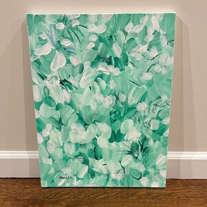 Junior Sandler Abstract Green and White Canvas Art